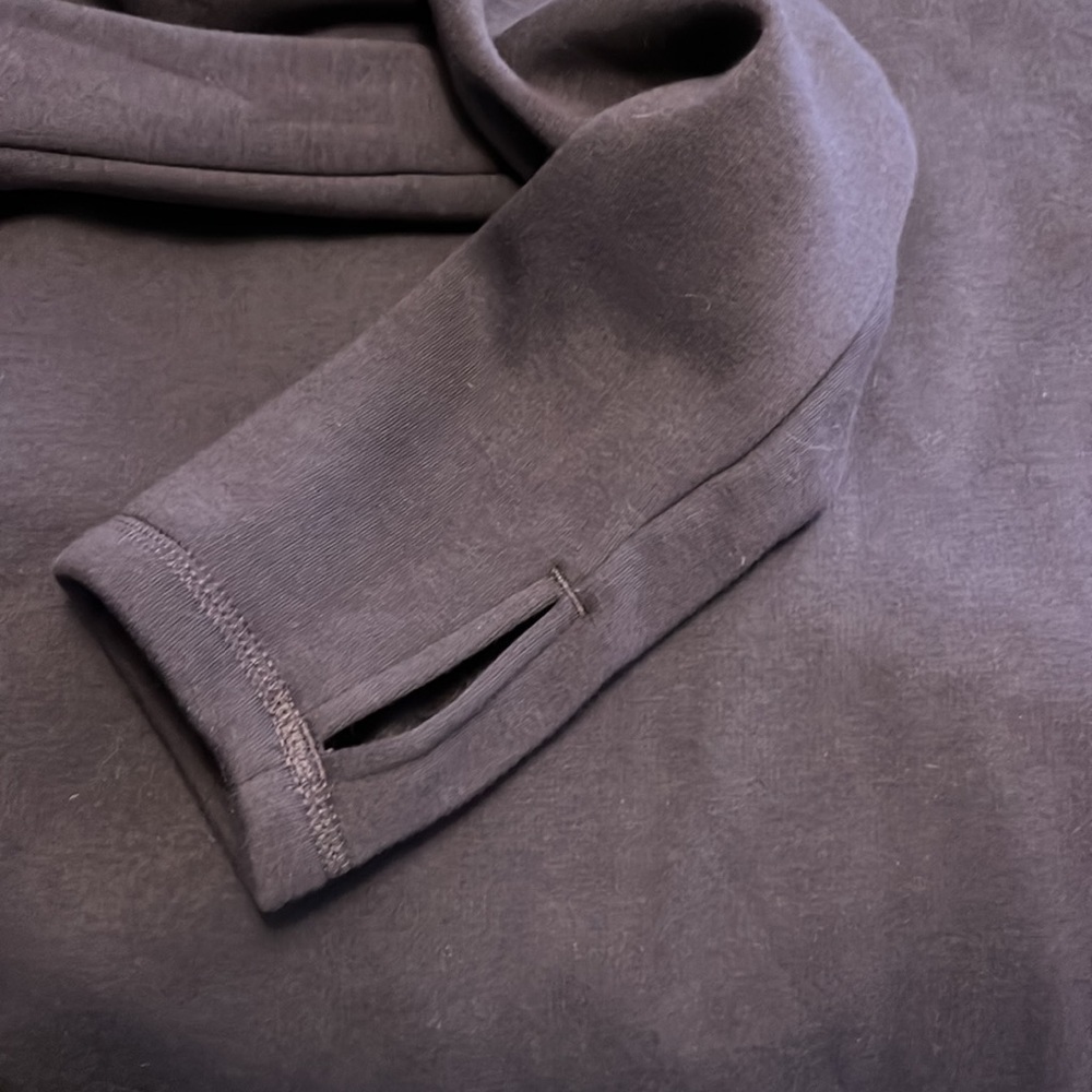Athleta softest fleece lined crossover funnel neck pullover in grape color, M - Picture 14 of 15